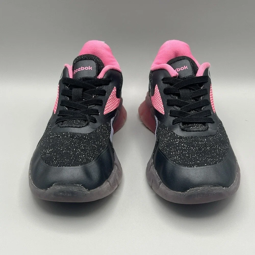 Reebok Zig N Glow Black‎ Pink Slip On Athletic Shoes - Kids Toddler Size 12